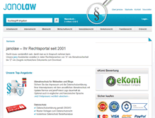 Tablet Screenshot of janolaw.de